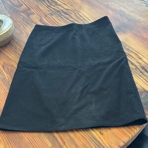 J. Crew Wool Elegant Black A-Line Skirt
